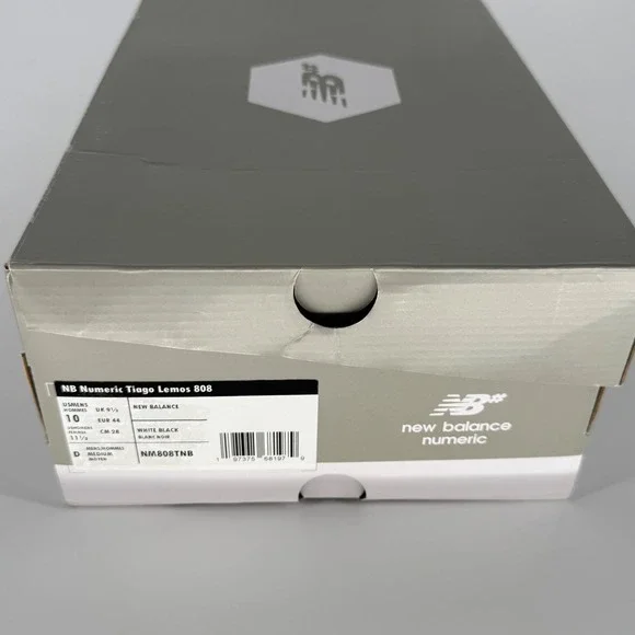 New Balance Numeric Tiago Lemos 808 White/Black Shoes M10 W11.5 W/Box - Picture 6 of 8